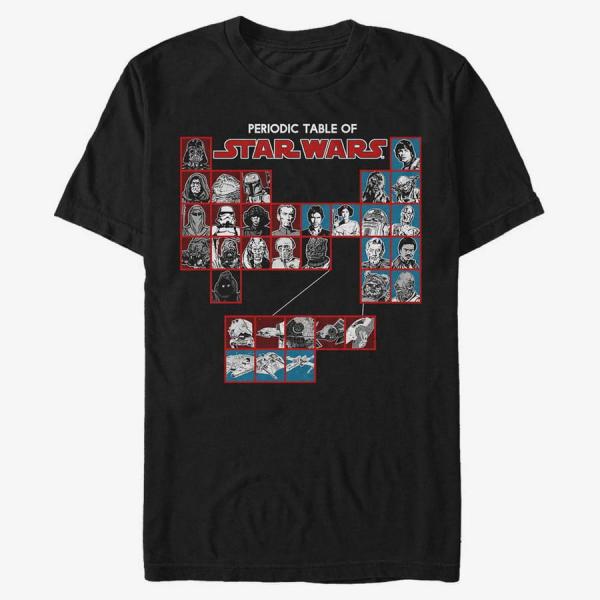 Tričko Merch Star Wars: Classic - Hero Chart Men's T-Shirt Black S