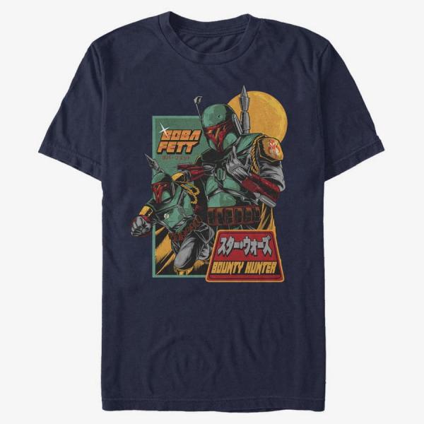Queens Star Wars: Classic - Mandalorian Soldier Men's T-Shirt Navy Blue