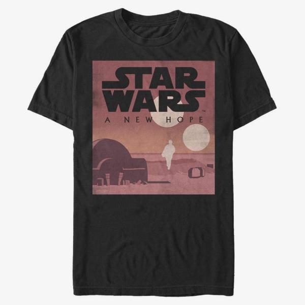 Tričko Merch Star Wars: Classic - New Hope Minimalist Men's T-Shirt Black M