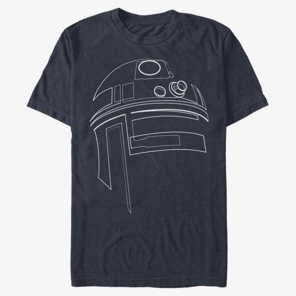 Tričko Merch Star Wars: Classic - Simple_R2D2 Men's T-Shirt Navy Blue S