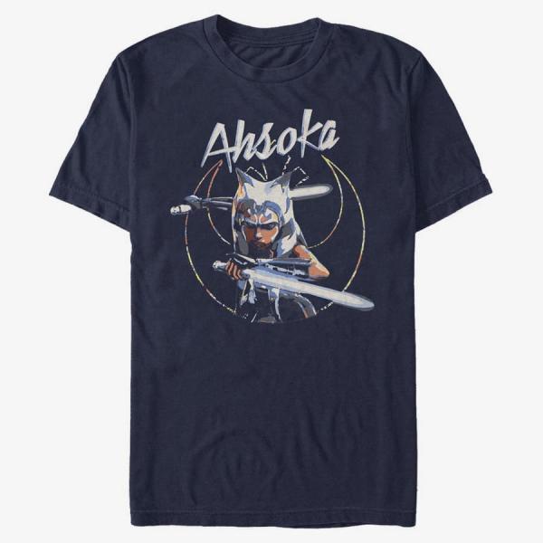 Tričko Merch Star Wars: Clone Wars - Rebel Tano Men's T-Shirt Navy Blue L
