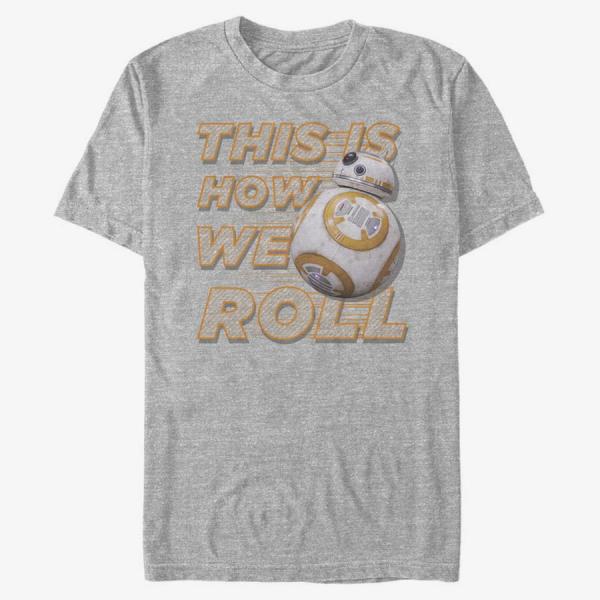 Tričko Merch Star Wars: Episode 7 - This Is How We Roll Sideways Men's T-Shirt Heather Grey S