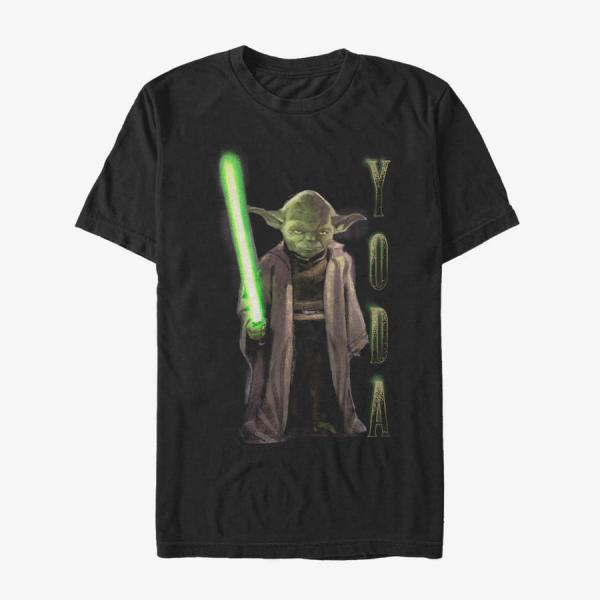 Queens Star Wars: High Republic - YODA HERO SHOT Men's T-Shirt Black