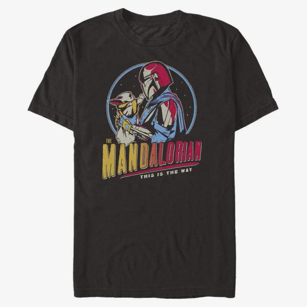 Tričko Merch Star Wars: Mandalorian - Dark Rainbow Men's T-Shirt Black S