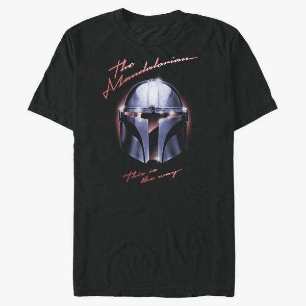 Tričko Merch Star Wars: Mandalorian - Helmet Chrome Men's T-Shirt Black XXXL