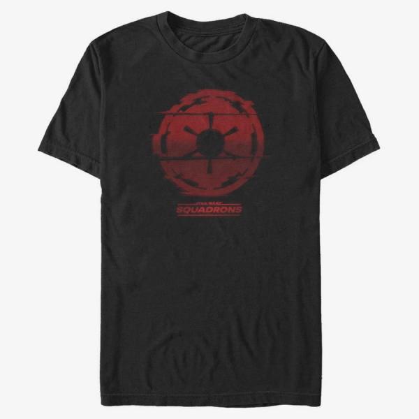 Tričko Merch Star Wars: Squadrons - Empire Glitch Men's T-Shirt Black M