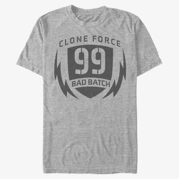 Tričko Merch Star Wars: The Bad Batch - Clone Force Badge Men's T-Shirt Heather Grey L