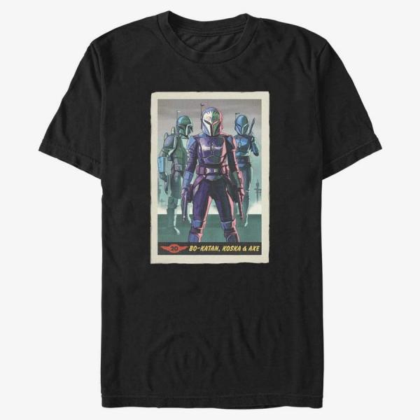 Tričko Merch Star Wars: The Mandalorian - Bo-Katan & Co Card Men's T-Shirt Black XL