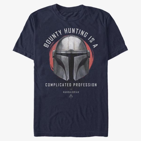 Queens Star Wars: The Mandalorian - Bounty Goals Men's T-Shirt Navy Blue