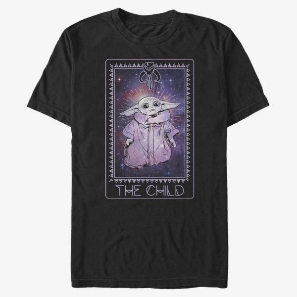 Tričko Merch Star Wars: The Mandalorian - Cosmic Tarot Men's T-Shirt Black XXL