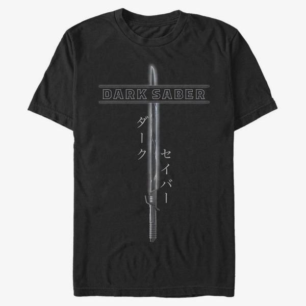 Tričko Merch Star Wars: The Mandalorian - Dark Saber Men's T-Shirt Black XL