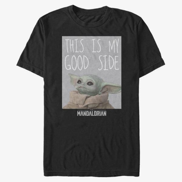 Tričko Merch Star Wars: The Mandalorian - Good Side Men's T-Shirt Black XXXL