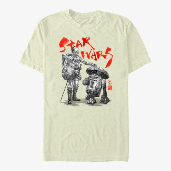 Tričko Merch Star Wars: Visions - Anime Droids Men's T-Shirt Natural S