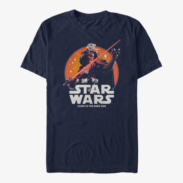 Tričko Merch Star Wars: Visions - Closeup Vader Men's T-Shirt Navy Blue L