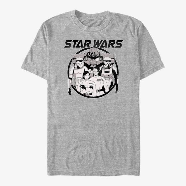 Tričko Merch Star Wars: Visions - Dark Side Anime Men's T-Shirt Heather Grey S