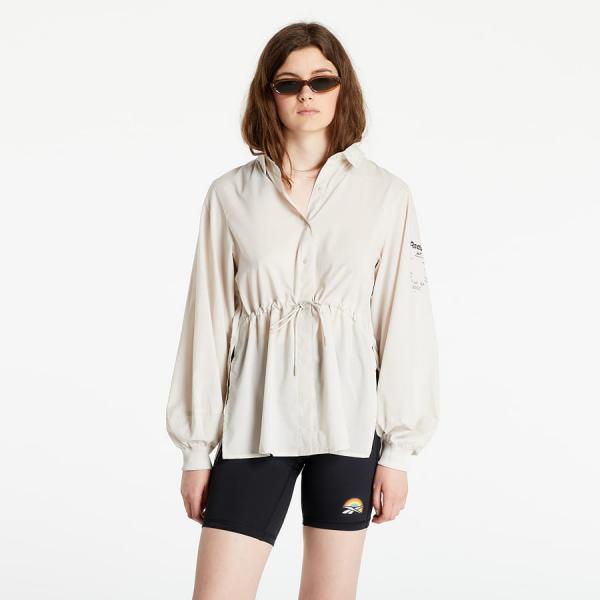 Reebok Ts Collared Coverup Shirt Stucco