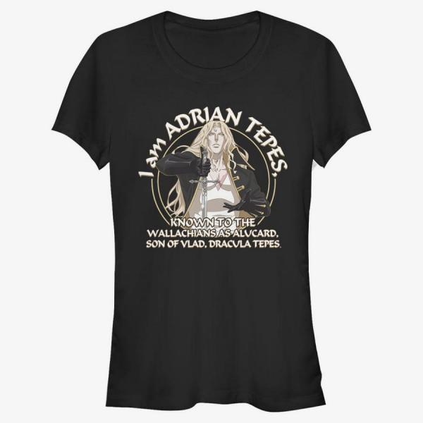 Tričko Merch Netflix Castlevania - Adrian Tepes Known As Alucard Women's T-Shirt Black XXL
