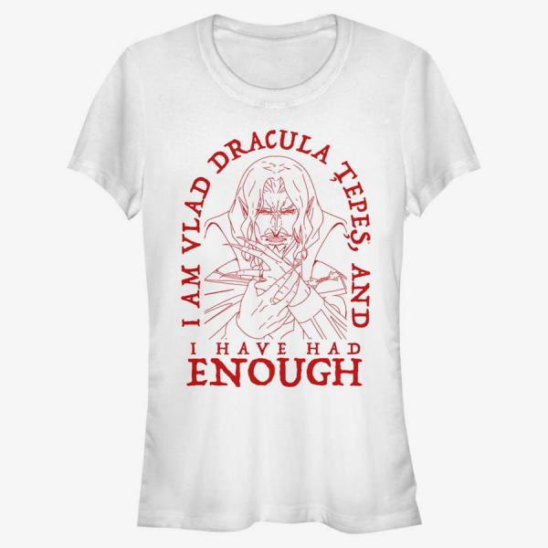 Tričko Merch Netflix Castlevania - Had Enough Women's T-Shirt White XL