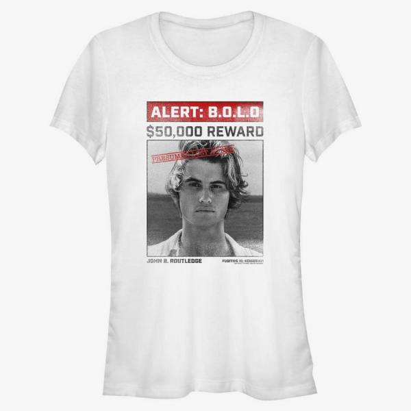 Tričko Merch Netflix Outer Banks - Wanted Poster Women's T-Shirt White M