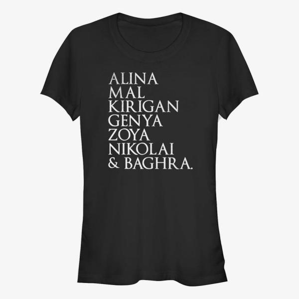 Tričko Merch Netflix Shadow and Bone - Shadow and Bone Character Stack Women's T-Shirt Black S