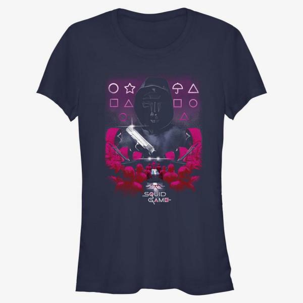 Queens Netflix Squid Game - Faceless Fiends Women's T-Shirt Navy Blue