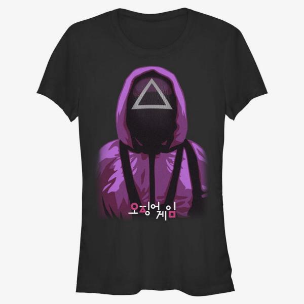 Tričko Merch Netflix Squid Game - Triangle Guy Women's T-Shirt Black M