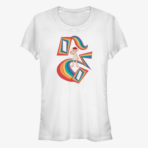 Tričko Merch Netflix Stranger Things - 11 Rainbow Women's T-Shirt White M