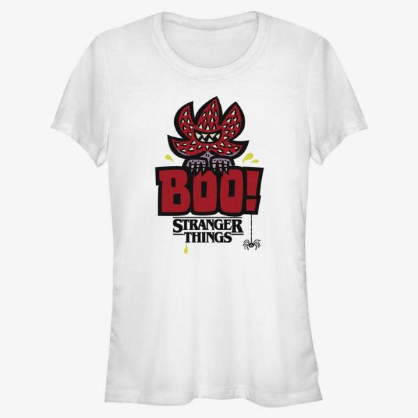Queens Netflix Stranger Things - Boo Women's T-Shirt White