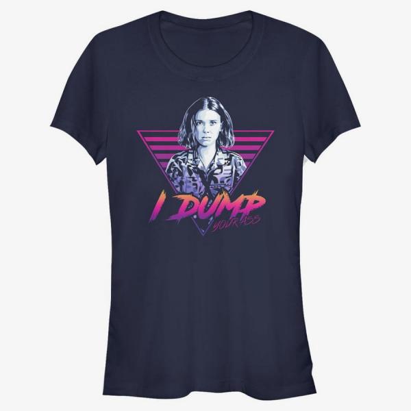 Queens Netflix Stranger Things - Dump Your Ass Women's T-Shirt Navy Blue