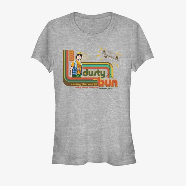 Queens Netflix Stranger Things - Dusty Bun Women's T-Shirt Heather Grey