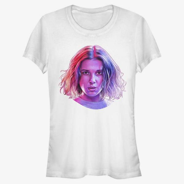 Tričko Merch Netflix Stranger Things - Eleven Big Face Women's T-Shirt White M