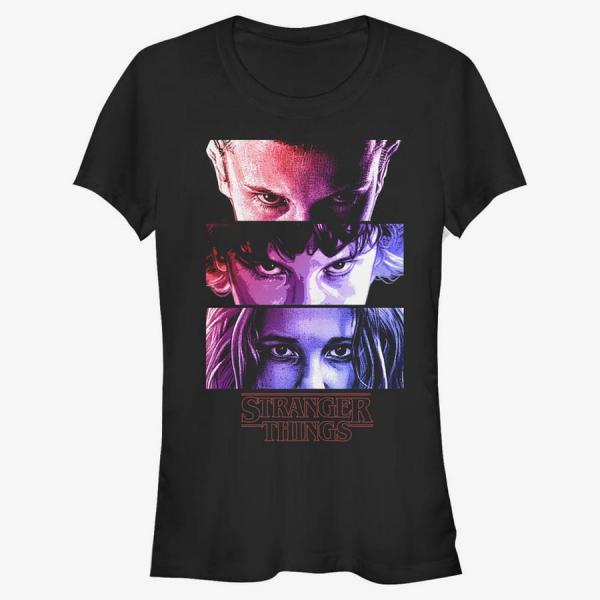 Tričko Merch Netflix Stranger Things - Eleven Eyes Women's T-Shirt Black XL
