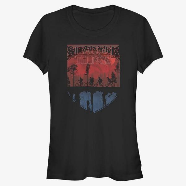 Tričko Merch Netflix Stranger Things - Flay Trail Women's T-Shirt Black M