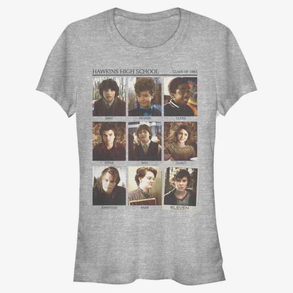 Queens Netflix Stranger Things - Hawkins High Women's T-Shirt Heather Grey