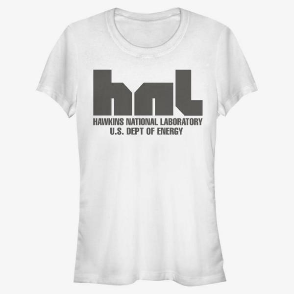 Tričko Merch Netflix Stranger Things - Hawkins National Laboratory Women's T-Shirt White M