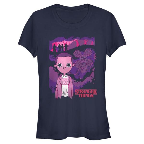 Queens Netflix Stranger Things - Lurking Women's T-Shirt Navy Blue