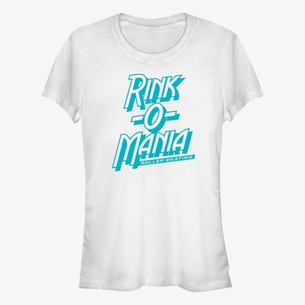 Queens Netflix Stranger Things - Rink Logo Women's T-Shirt White