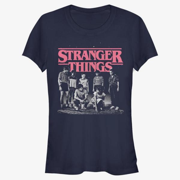 Tričko Merch Netflix Stranger Things - Stranger Fade Women's T-Shirt Navy Blue L