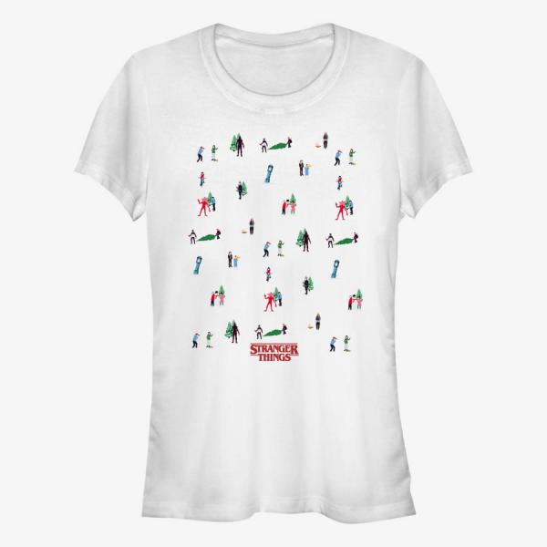 Queens Netflix Stranger Things - Stranger Things Tree Sweater Women's T-Shirt White