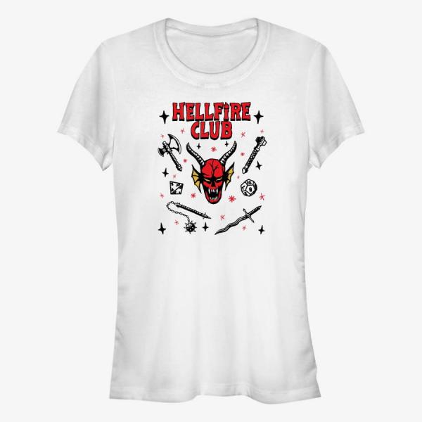Tričko Merch Netflix Stranger Things - Textbook HFC Women's T-Shirt White S