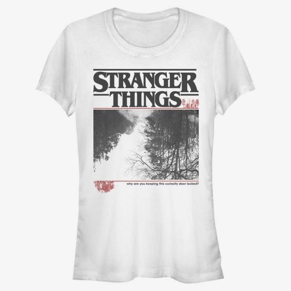 Tričko Merch Netflix Stranger Things - Upside Photo Women's T-Shirt White S
