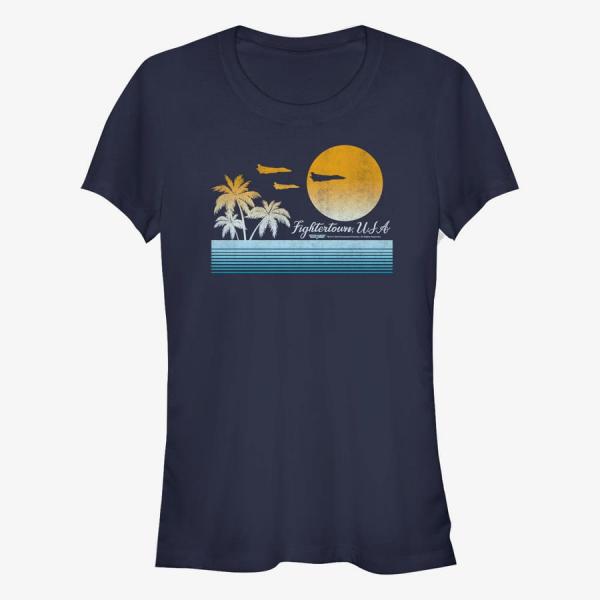 Queens Paramount Top Gun - Fightertown USA Women's T-Shirt Navy Blue
