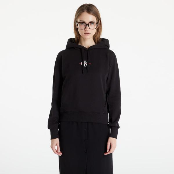 Dámská mikina CALVIN KLEIN JEANS Monogram Logo Hoodie Ck Black