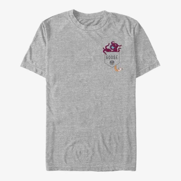 Queens Captain Marvel: Movie - Goose Flerken Pocket Men's T-Shirt Heather Grey
