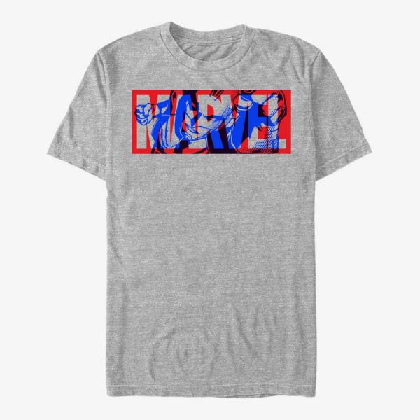 Queens Marvel - Danvers Logo Men's T-Shirt Heather Grey