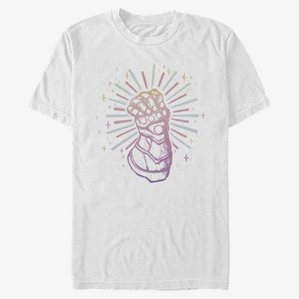 Queens Marvel Avengers Classic - 80s Gauntlet Men's T-Shirt White