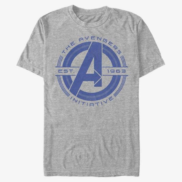 Tričko Merch Marvel Avengers Classic - Avengers Initiative Men's T-Shirt Heather Grey S