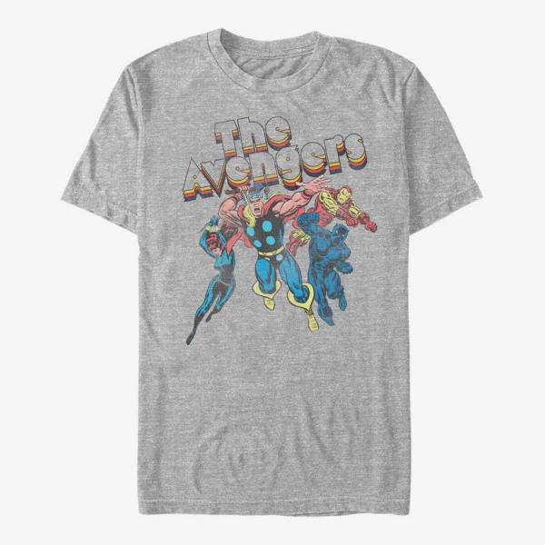 Queens Marvel Avengers Classic - AVENGERS Men's T-Shirt Heather Grey