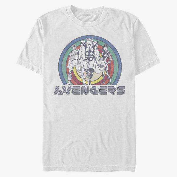 Tričko Merch Marvel Avengers Classic - AVENGERS Men's T-Shirt White XXL