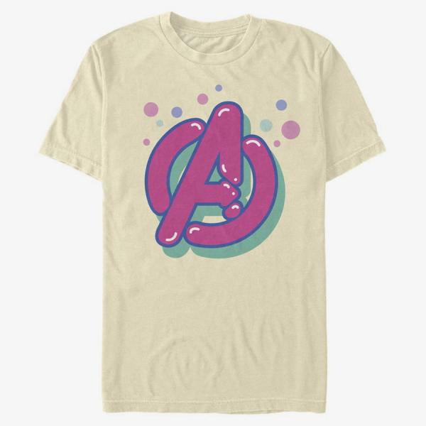 Tričko Merch Marvel Avengers Classic - Bubble Avengers Icon Men's T-Shirt Natural S